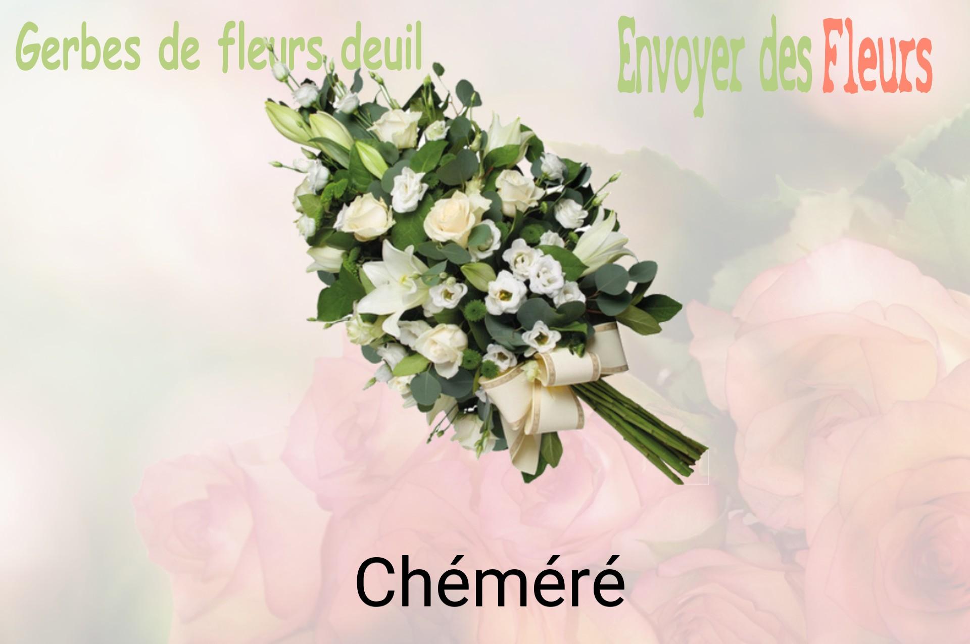 Gerbe de fleurs de deuil livrée à Chéméré